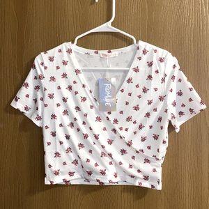 Floral Wrap Top
